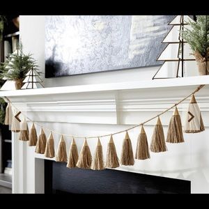 Ballard Designs Oversized Tassel Natural Garland 3 Strands